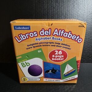 Lakeshore Spanish Alphabet Book Set Of 26 Educational Picture Books EE328